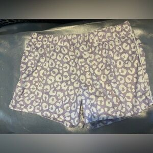 Purple Leopard Print Sleep Shorts NWOT